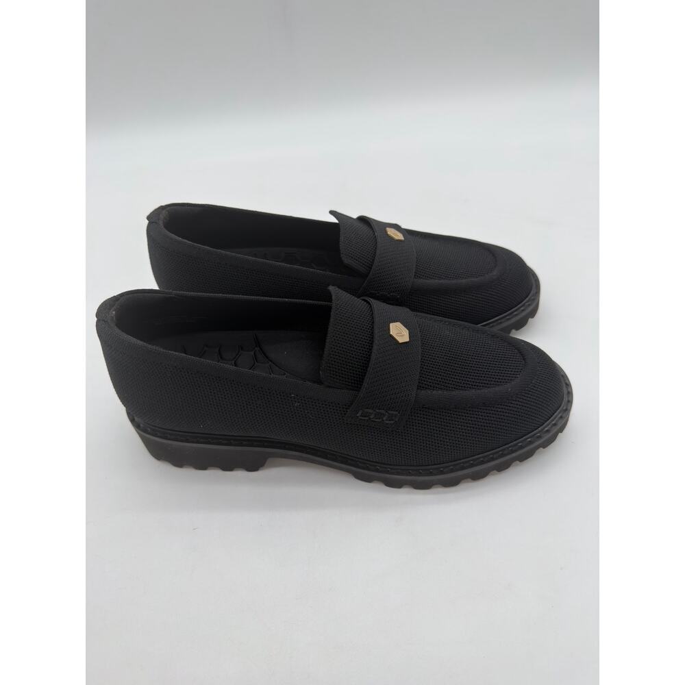 Vivaia Francesca Platform Chunky Heel Penny Minimalist Preppy Black Loafer 9 - Picture 3 of 10